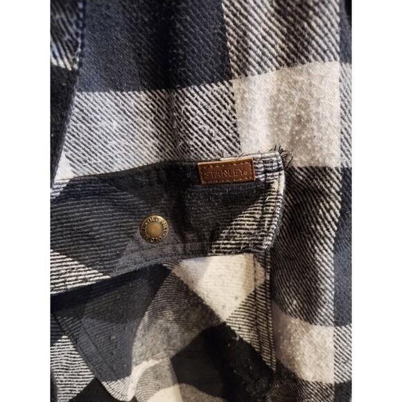 Old Mill Shirt Jacket Shacket Hoodie Sweatshirt Flannel Mens M Quilt Zip Grunge - Picture 2 of 6